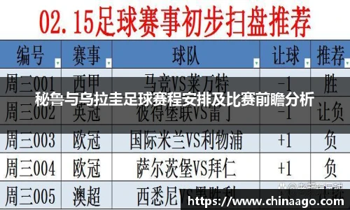 秘鲁与乌拉圭足球赛程安排及比赛前瞻分析